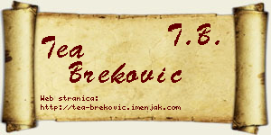 Tea Breković vizit kartica